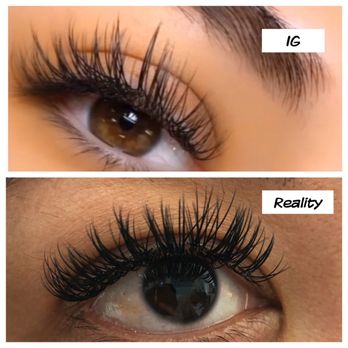 Lashes De Anna - IG page Vs. what I got - Makeup Artists Near Me - Burbank, California