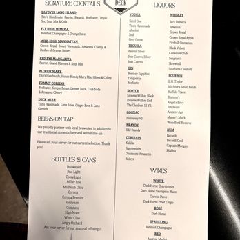 The Observation Deck - Menu - Airport Lounges Near Me - North Canton, Ohio