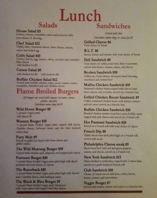 Menu photo 3 Wild Horse Saloon Sparks, NV
