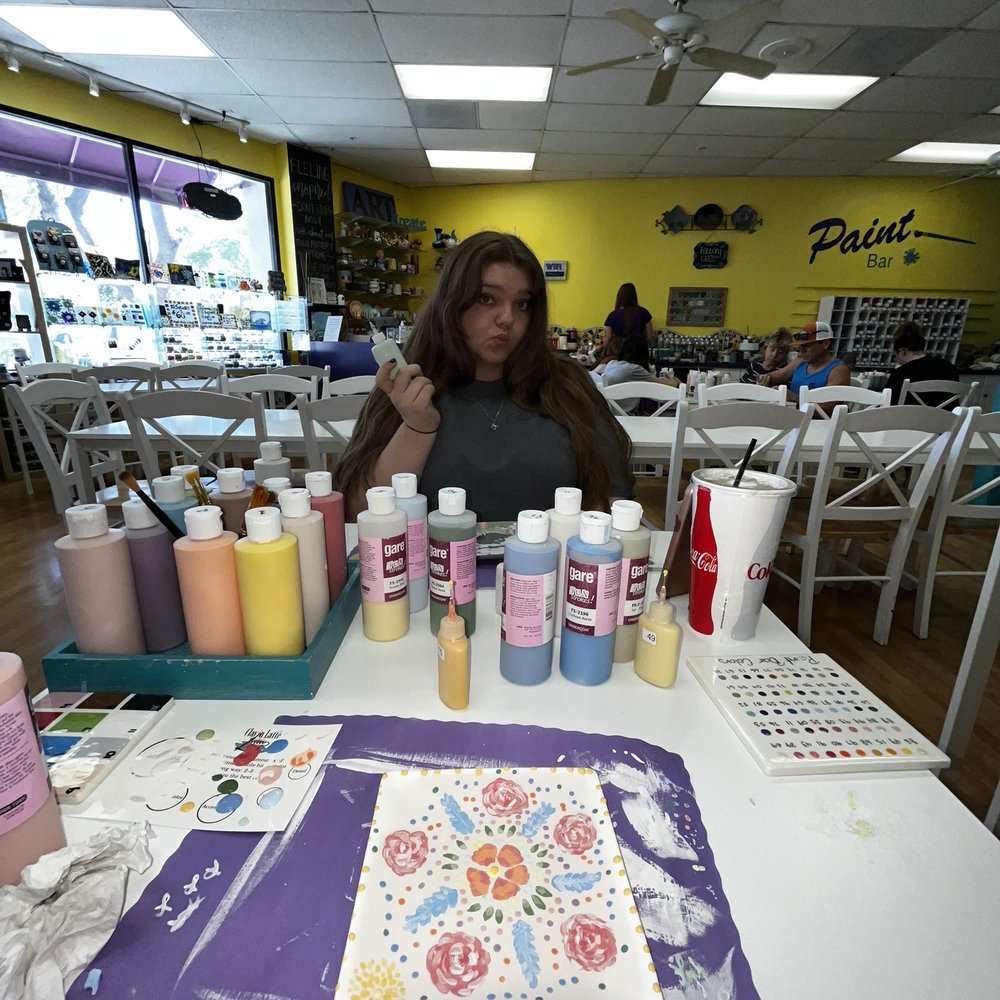 Clay 'N Latte - My niece and I having fun painting. - Paint & Sip Near Me - Vista, California Clay 'N Latte - My niece and I having fun painting. - Paint & Sip Near Me - Vista, California