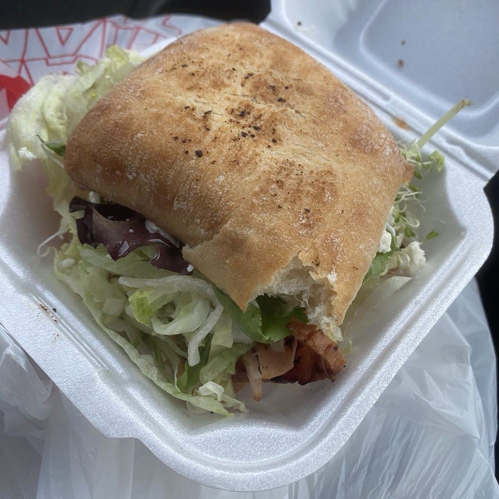 "Orange cranberry" ciabatta turkey sandwich "Orange cranberry" ciabatta turkey sandwich