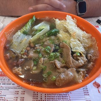 Yanzi Noodle House - A4. Mushroom Pork Luosifen - Chinese Near Me - Fairfax, Virginia Yanzi Noodle House - A4. Mushroom Pork Luosifen - Chinese Near Me - Fairfax, Virginia