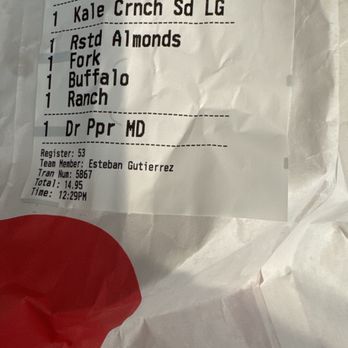 Chick-fil-A - The ticket is correct. but they forgot everything I mentioned. - Chicken Shop Near Me - Murrieta, California