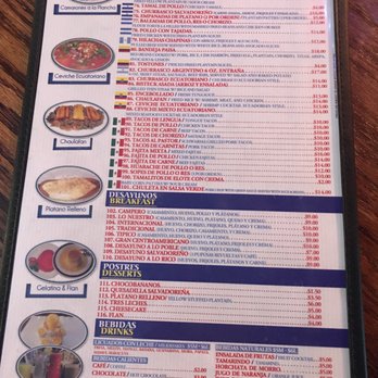 El Nuevo Centro Americano - Menu 3rd page - Mexican Near Me - Irvington, New Jersey El Nuevo Centro Americano - Menu 3rd page - Mexican Near Me - Irvington, New Jersey