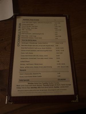 Menu photo 1 O'Connell's Pub Saint Louis, MO Menu photo 1 O'Connell's Pub Saint Louis, MO