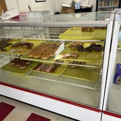 Donut Palace - The selection ebbs and flows with a steady stream of morning donut customers.