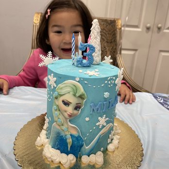 Bani Bakery - Look how happy she is with her Elsa/Frozen themed cake - Bakeries Near Me