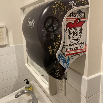 Joy - Bathrooms are clean but there is still room for interesting stickers - Taiwanese Near Me - Los Angeles, California Joy - Bathrooms are clean but there is still room for interesting stickers - Taiwanese Near Me - Los Angeles, California