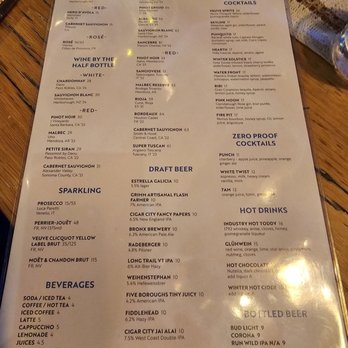 Industry Kitchen - Menu - American Near Me - New York, New York