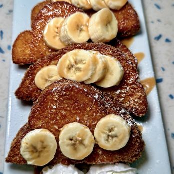 Popping Yolk Cafe - Toffee Banana French Toast - Cafes Near Me - Ontario, California