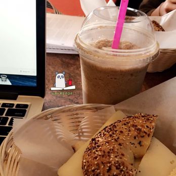 Cafe Vahik - Blended chai and the Windansea on an everything bagel! Highly recommend both - Coffee & Tea Near Me - La Jolla, California Cafe Vahik - Blended chai and the Windansea on an everything bagel! Highly recommend both - Coffee & Tea Near Me - La Jolla, California