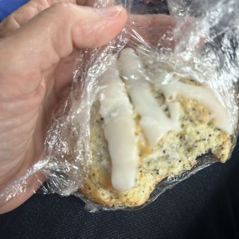 Sir Walter Coffee - Plastic tasting poppy seed scone - Coffee & Tea Near Me - Raleigh, North Carolina