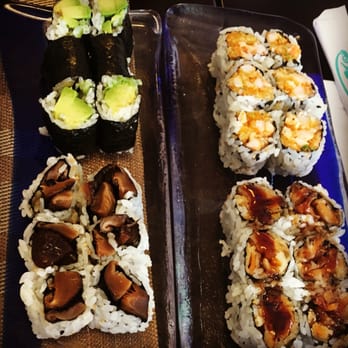 Sweet Mango - Spicy tuna, avocado, sweet potato, and mushroom sushi rolls. - Japanese Near Me - Southington, Connecticut Sweet Mango - Spicy tuna, avocado, sweet potato, and mushroom sushi rolls. - Japanese Near Me - Southington, Connecticut