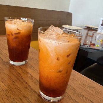 Khaosan Thai - Thai ice teas that come with the lunch specials - Thai Near Me - San Jose, California