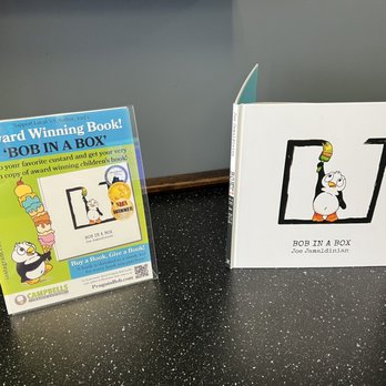 Campbells Frozen Custard - a picture of a book and a picture of a penguin - Ice Cream & Frozen Yogurt Near Me - Woodbridge, Virginia Campbells Frozen Custard - a picture of a book and a picture of a penguin - Ice Cream & Frozen Yogurt Near Me - Woodbridge, Virginia