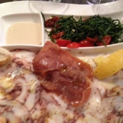 Osteria - Carpaccio z marynowanej osmiornicy + szynka parmenska i morskie algi