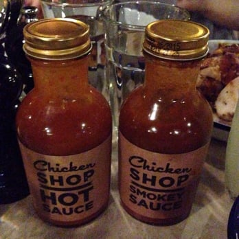 Chicken Shop - Sauces available on the table - Chicken Wings Near Me - London, XGL