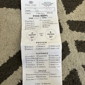 Poke Zone - Poke order menu - Sushi Bars Near Me - Oakland, California Poke Zone - Poke order menu - Sushi Bars Near Me - Oakland, California