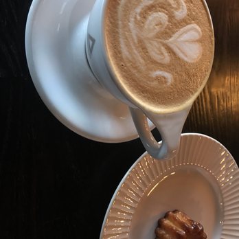 Alchemist Coffee Project - Duo latte with canele - Coffee & Tea Near Me - Los Angeles, California Alchemist Coffee Project - Duo latte with canele - Coffee & Tea Near Me - Los Angeles, California
