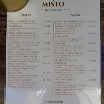 Misto - Italian Near Me - London, XGL