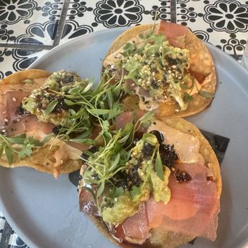 Buen Provecho - Yellowfin Tuna Tostadas - Mexican Near Me - Long Beach, California Buen Provecho - Yellowfin Tuna Tostadas - Mexican Near Me - Long Beach, California