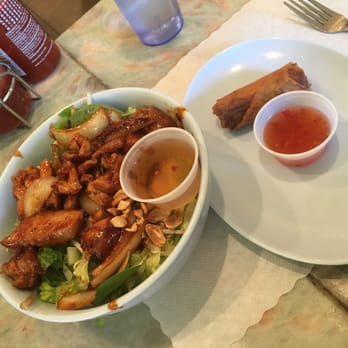 Noodle Bar - #13 and pork egg roll - Vietnamese Near Me - Seaside, California Noodle Bar - #13 and pork egg roll - Vietnamese Near Me - Seaside, California