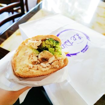 Le Diplomate Cafe - Chicken, Broccoli, Mushroom Sandwich with Garlic Suace - Bakeries Near Me - Irvine, California
