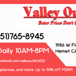 Exterior photo of Valley Outlet - Hemet, California Exterior photo of Valley Outlet - Hemet, California