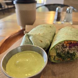 Kale Me Crazy - Vegan Wrap and Golden Latte