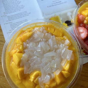 Mango Mango Dessert - A8. Mango Juice with sago and lychee jelly - Desserts Near Me - Brooklyn, New York