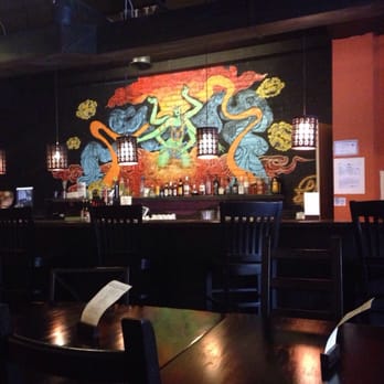Himalayan Fusion - Painting behind the bar. - Indian Near Me - Charlottesville, Virginia Himalayan Fusion - Painting behind the bar. - Indian Near Me - Charlottesville, Virginia