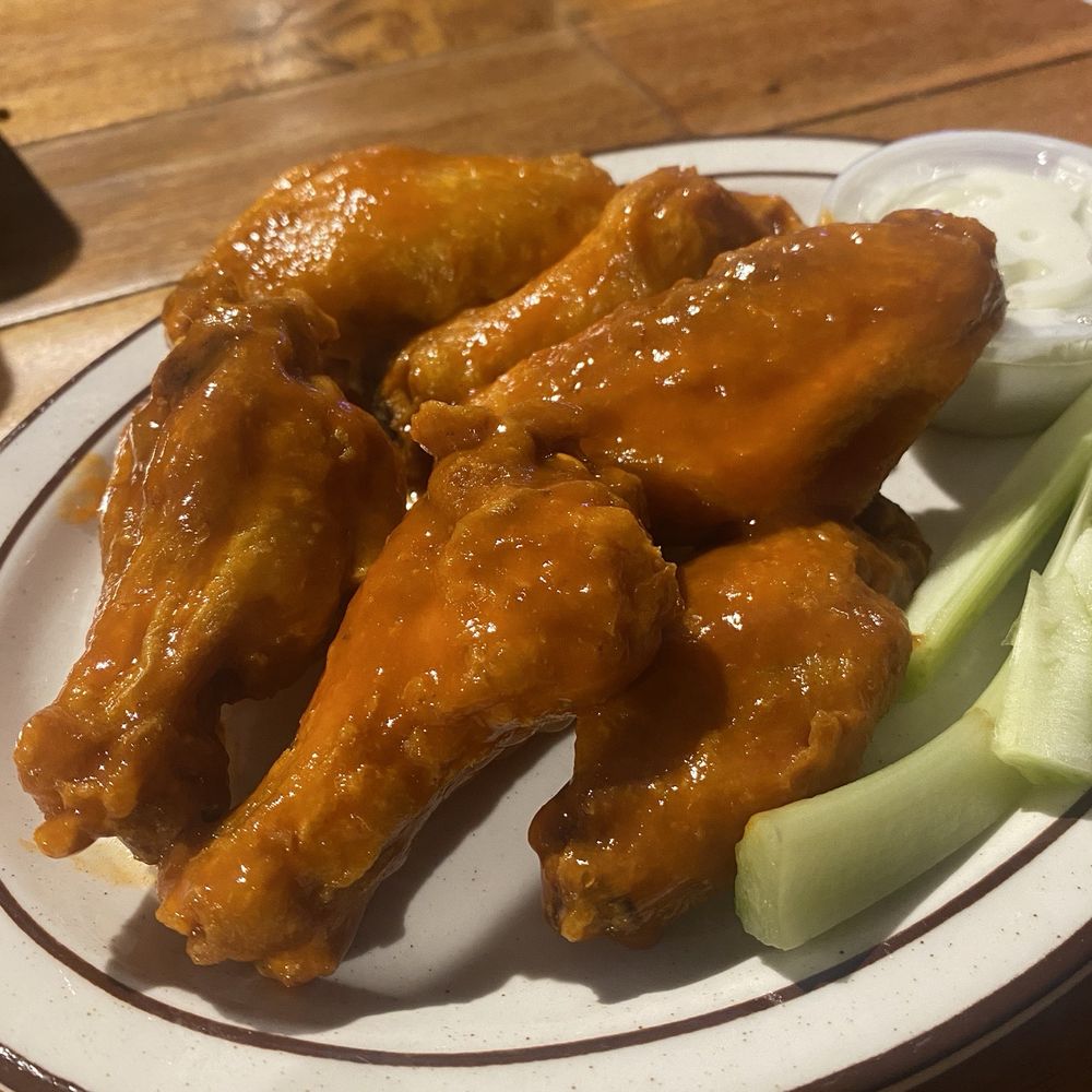 Topper Saloon & Eatery - Half dozen of the bone in hot - Bars Near Me - Endicott, New York Topper Saloon & Eatery - Half dozen of the bone in hot - Bars Near Me - Endicott, New York