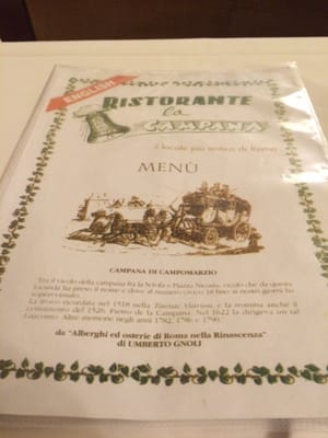 Menu photo 7 La Campana Rome, RM Menu photo 7 La Campana Rome, RM