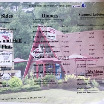 Fishermen's Catch - menu as of 7/22/2018 - Seafood Markets Near Me - Raymond, Maine Fishermen's Catch - menu as of 7/22/2018 - Seafood Markets Near Me - Raymond, Maine