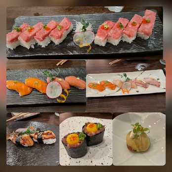 Ume Sushi - 2 Hamachi 2 King Salmon 2 Otoro 4 Sake 2 Whole Hokkaido Scallops 2 Unagi A5 Wagyu Tartare Toro Osaka Box Tuna avacado bomb - Japanese Near Me - Houston, Texas Ume Sushi - 2 Hamachi 2 King Salmon 2 Otoro 4 Sake 2 Whole Hokkaido Scallops 2 Unagi A5 Wagyu Tartare Toro Osaka Box Tuna avacado bomb - Japanese Near Me - Houston, Texas