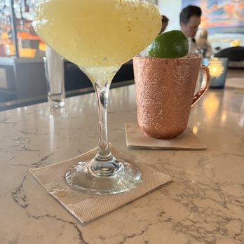 Del Mar Naples - 5th Ave marg and a hibiscus mule! So refreshing, so yum! Very attentive staff, made you feel very welcome! A bit pricey but worth it! - Seafood Near Me - Naples, Florida