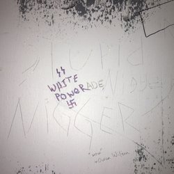 Chevron - Men's restroom door.
