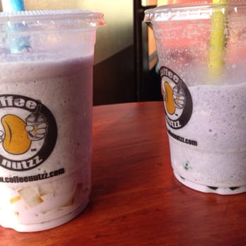 Coffee Nutzz - Taro drink. One with boba another with assorted jellies. Good texture to the boba not steal but sweet and jellies, too. - Coffee & Tea Near Me - Rialto, California Coffee Nutzz - Taro drink. One with boba another with assorted jellies. Good texture to the boba not steal but sweet and jellies, too. - Coffee & Tea Near Me - Rialto, California