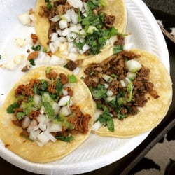 Tacos Don Chayo - Asasa and pork tacos with all of the fixin's