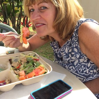 The Greenery Cafe - My mom and her salad. - Salad Near Me - Lihue, Hawaii The Greenery Cafe - My mom and her salad. - Salad Near Me - Lihue, Hawaii