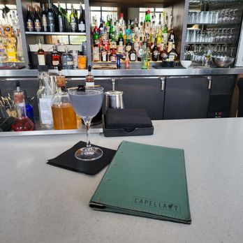 AC Hotel - Drink=Aviation, Gin drink that was popular during prohibition.   Candra, bartender,  nailed it. - Hotels Near Me - Asheville, North Carolina