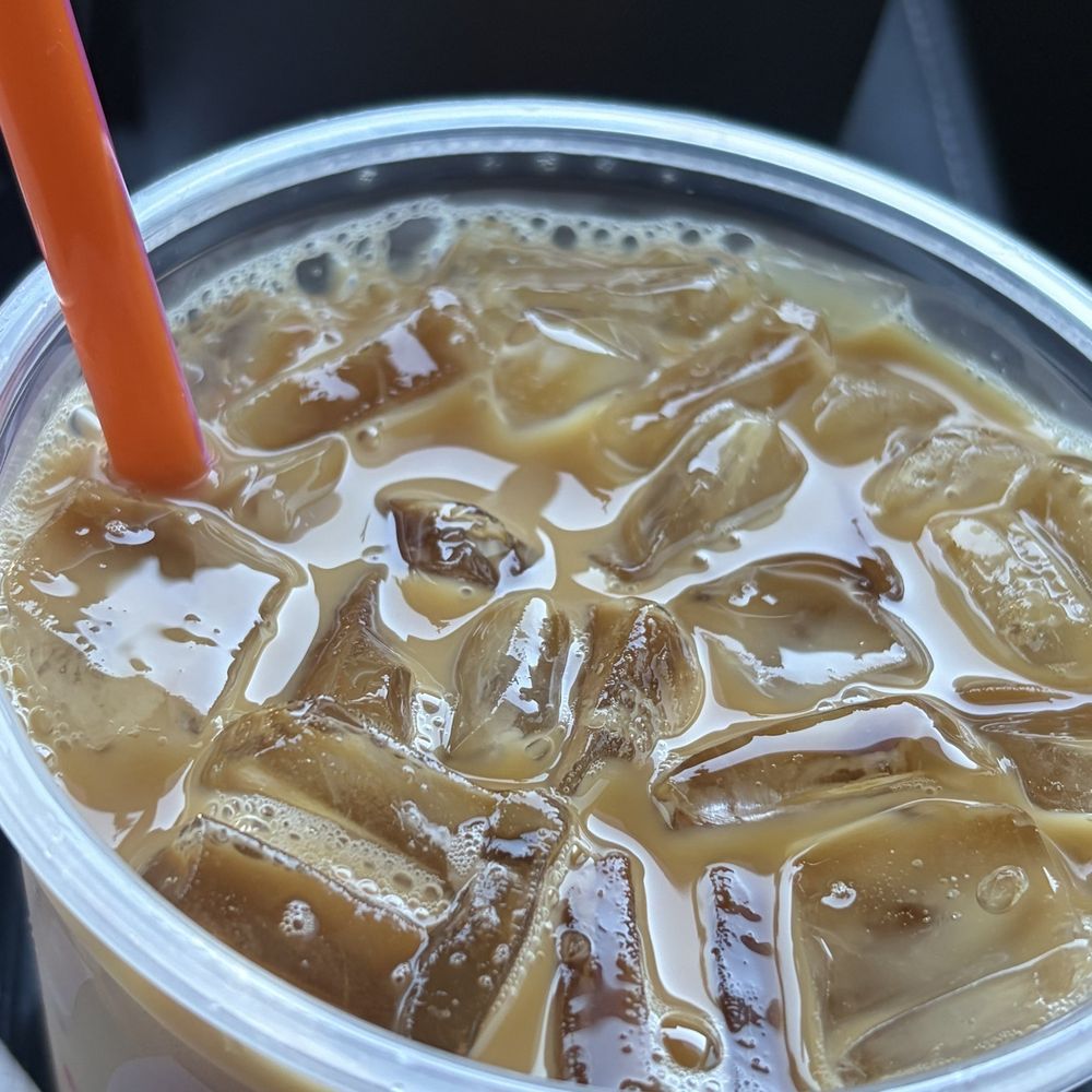 Dunkin' - Large Iced 1/2 Decaf Coffee (my way lol) - Donuts Near Me - Reisterstown, Maryland