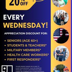 Goodwill Industry Retail Stores - Every Wednesday until further notice we offer a customer appreciation discount along with our already low prices.