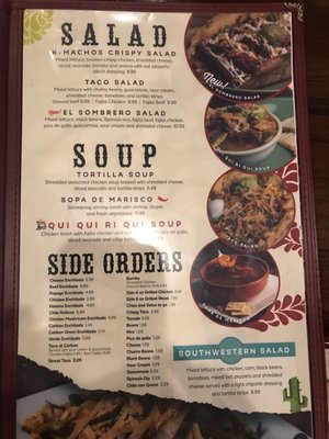 Menu photo 7 K Macho's Olathe, KS