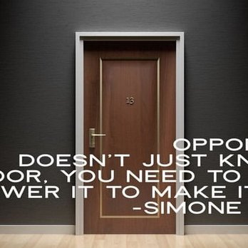 Real Talk with Simone - Opportunity doesn't just knock on your door. You need to go out and answer it to make it work - Counseling & Mental Health Near Me Real Talk with Simone - Opportunity doesn't just knock on your door. You need to go out and answer it to make it work - Counseling & Mental Health Near Me