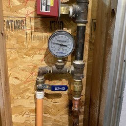 New valve and repaired a leaky fitting. New valve and repaired a leaky fitting.