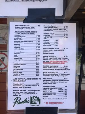 Menu photo 2 Paula's Santa Cruz, CA