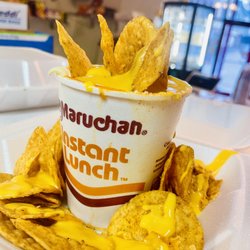 Ramen Charola, your favorite chips with Nacho cheese and maruchan with corn, mayo, mexican cheese must try