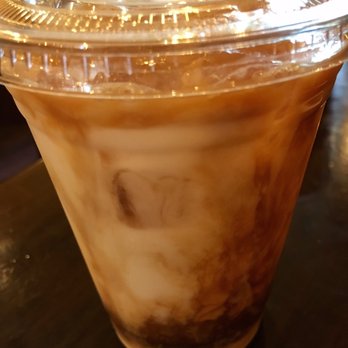 Cute Cat Cafe - Iced caramel latte with almond milk. I love tasting it before and after I mix it. - Breakfast & Brunch Near Me - Ridgewood, New York Cute Cat Cafe - Iced caramel latte with almond milk. I love tasting it before and after I mix it. - Breakfast & Brunch Near Me - Ridgewood, New York