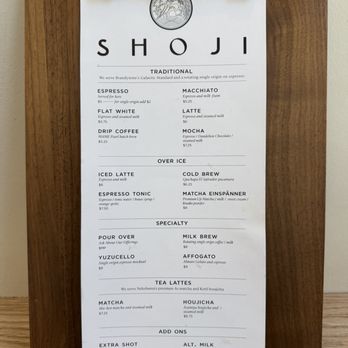 Shoji - Menu as of July 2026 - Cocktail Bars Near Me - San Francisco, California Shoji - Menu as of July 2026 - Cocktail Bars Near Me - San Francisco, California